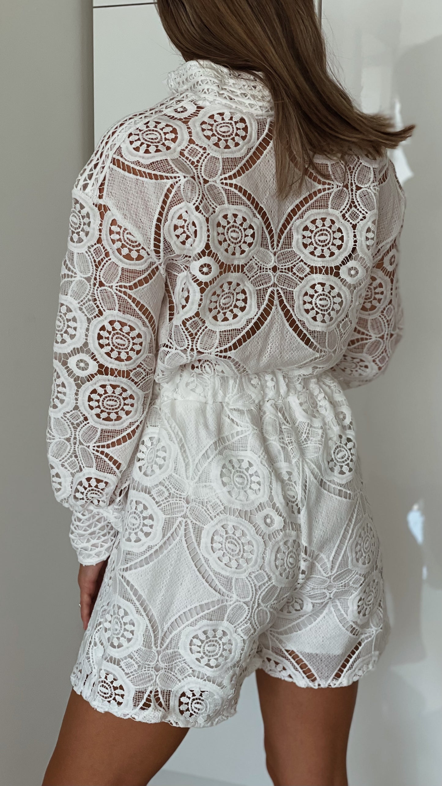 White Eyelet Lace Set